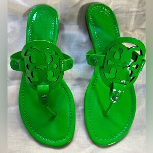 NWOT Tory Burch Neon Green Miller Sandal Size 9